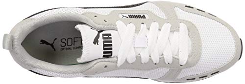 PUMA R78, Zapatillas Unisex Adulto, Blanco White/Gray Violet Black, 44.5 EU