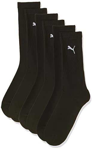 Puma Sports Socks - Calcetines de deporte para hombre, color negro, talla 43-46, 3 unidades