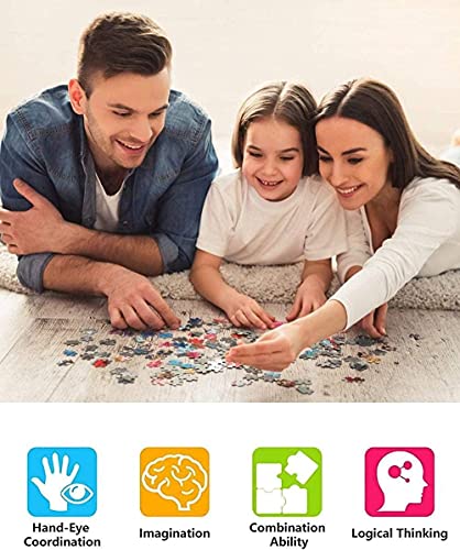 Puzzle De 1000 Piezas para Adultos Rompecabezas del Desafío De Los Niños Flores Y Gotas De Agua En La Hierba Verde Juego Formación De Equipos Regalos para Amigos