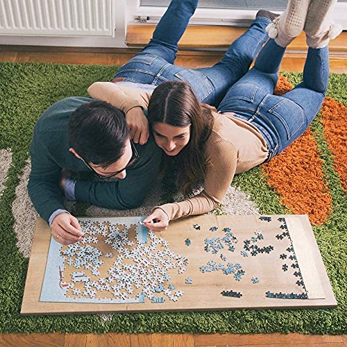 Puzzle De 1000 Piezas para Adultos Rompecabezas del Desafío De Los Niños Flores Y Gotas De Agua En La Hierba Verde Juego Formación De Equipos Regalos para Amigos