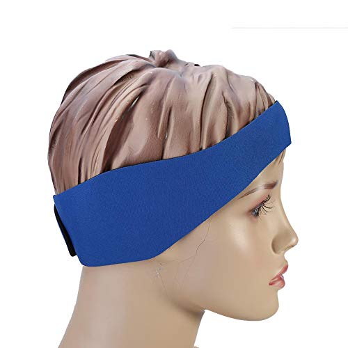 Pwshymi Natación Diadema Oreja Banda para el Cabello Protección para los oídos Neopreno elástico Orejeras y Protector para el Cabello para niños Adultos(M-Azul)