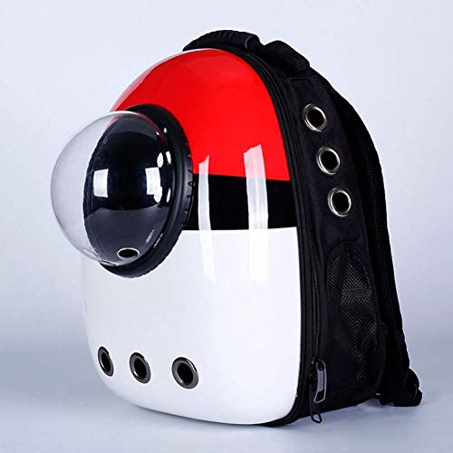 QIAOYI Mochila para Mascotas Space Pet Bolso De Hombro Doble Salida De Mascotas Transpirable Bolso para Gato Excursión Bolso De Hombro Doble Portátil,Black