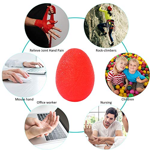 QIMEI-SHOP Manos Ejercicio Pelotas Antiestres Bolas Rehabilitación Fortalecedores de Mano Dedo Agarre Squeeze Pelota para Terapia Artritis Fisioterapia 3 Piezas