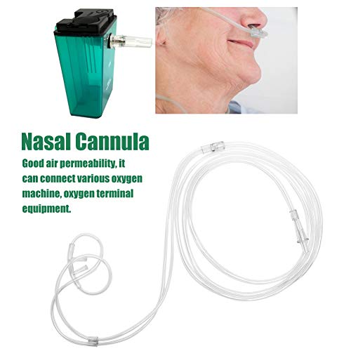 Qinlorgo Cánula de oxígeno Nasal Suave para Todas Las Marcas de generadores de oxígeno - Cánula Nasal Suave Universal para el hogar Tubo de oxígeno Nasal desechable(Los 6m)