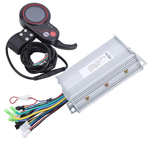 Qqmora Mano de Obra Exquisita 2 en 1 LH100 60V Controlador de Motor de Scooter eléctrico Controlador Duradero Cambio de Pulgar LCD para Deportes Escolares para Montar en senderos(500W)