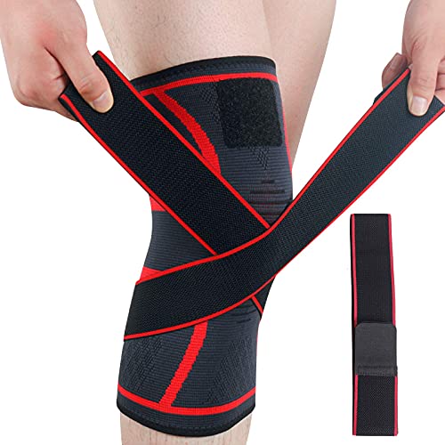 Quesuc Rodillera, 1 PCS de Rodilleras Elástica, Transpirables, Antideslizantes y Cómodas,Muy Indicado para Lesiones de Piernas,Menisco y Ligamento,Baloncesto Voleibol Running ​Deportivas, Knee Support