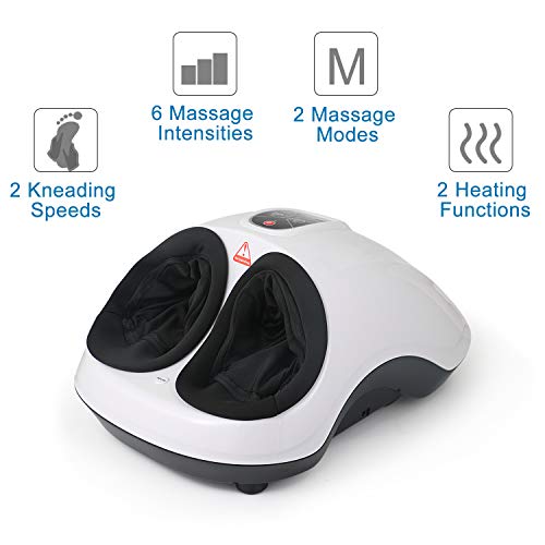 QUINEAR Shiatsu Masajeadores EléCtricos Del Pie Con Calor Y 6 Intensidad De La PresióN De Aire 2 Calor 2 Velocidades Opcional