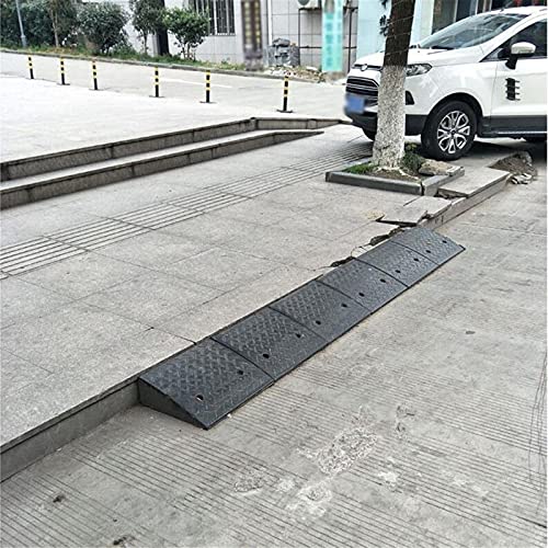 Rampasas De Goma Negras, Almohadillas De Pendiente Rampasas De Seguridad Para Rampasas De Entrada De Fábrica De Silla De Ruedas Para Automóviles Vehículos, Caravana, Altura 1(Size:11CM,Color:Negro)