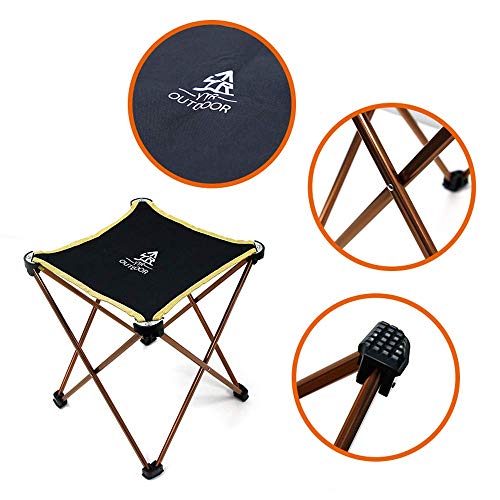 Rayami Silla Plegable portátil Ligera para Acampar Silla de aleación de Aluminio Plegable Silla de Comedor Taburete Silla Oxford Plegable Silla Plegable