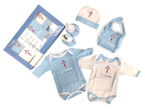 R.C. Celta de Vigo Baby Set Celta, Conjunto de Ropa Unisex Bebé, Multicolor (Celeste/Blanco 000), 0-3 Meses, Pack de 5