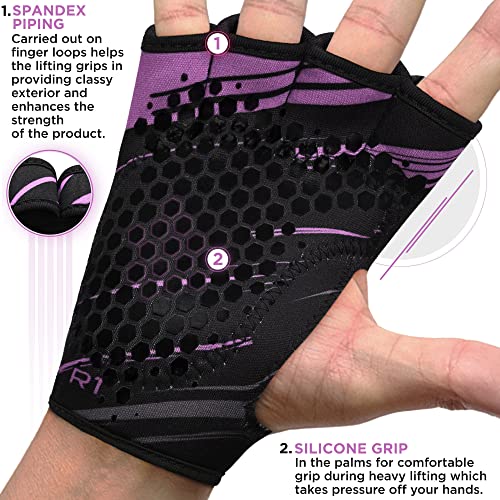 RDX Guantes Gimnasio con Agarre Extra Guante Pesas Gym Sports Fitness con Protección Completa de Muñeca Acolchado Levantamiento de Pesa Musculación Equipo de Entrenamiento de Gimnasio en Casa