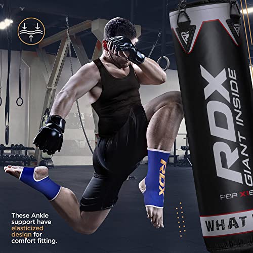 RDX Tobillera Soporte MMA, Compresión Elástica Esguince Protección, Tobillo Deportivas Estabilizadoras, Kick Boxing Fitness Gym Boxeo Muay Thai Baloncesto Tobillos Ankle Brace Guardia, Hombres Mujeres