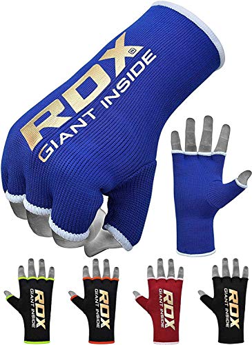 RDX Vendas Boxeo Guantes Interiores, Elástico Cinta Mano Muñeca Soporte, Vendaje Envolturas Protector Wraps, Muay Thai MMA Kick Boxing Artes Marciales Entrenamiento Puñetazos Gimnasio, Hombre Mujere