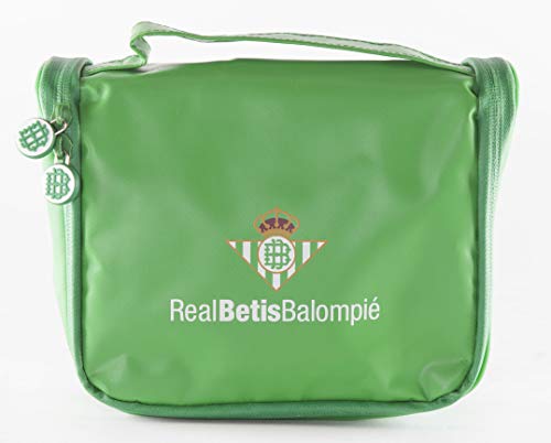 Real Betis Balompié Balompié Neceser de Viaje - Producto Oficial del Equipo, con Percha para Colgar y Varias Alturas para Guardar Artículos de Aseo