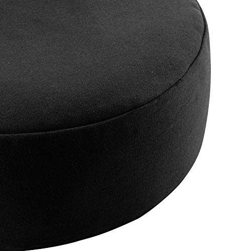 REEHUT Cojin Zafu Meditation Yoga Zen - 30cm × 11cm- Cojin Yoga Zafu, Cojin Suelo Redondo, Meditation Cushion para Yoga - Cubierta en Algodon Lavable (Gris)