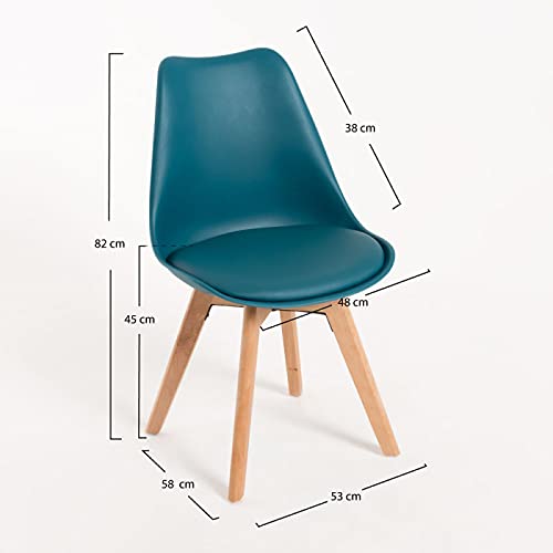 Regalos Miguel - Sillas Comedor - Silla Synk Basic - Verde Azulado - Envío Desde España