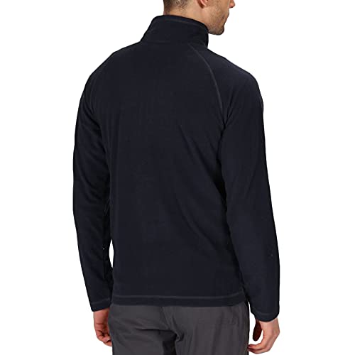 Regatta Montes Mini Stripe Sudadera Ligera de Felpa con Media Cremallera, Hombre, Negro (Negro (Black)), M