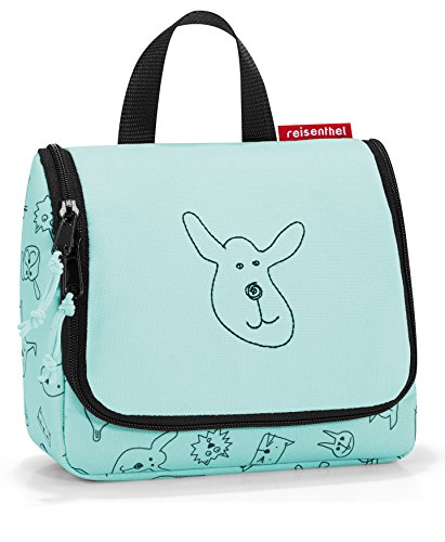 Reisenthel Toiletbag S Kids, Bolsa de aseo para Unisex-Niños, Verde (Cats And Dogs Mint), 18.5 x 16 x 7 cm