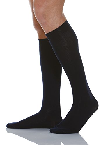 Relaxsan 920-new (Azul, Tg.3) Calcetines hasta la rodilla contenitivo compresión graduada 22-27 mmHg algodón Unisex