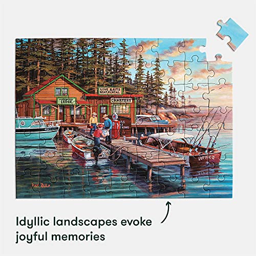 Relish ‘Lakeside Vacation’ Puzle de 63 Piezas diseñado para Personas ancianas con Demencia / Alzheimer’s