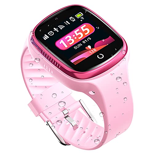 Reloj Inteligente para Niños con Gps 4G Smartwatch Niña con WIFI LBS Impermeable WhatsApp Podómetro Videollamada Chat SOS Posición en Tiempo Real Desactivar en Clase Compatible con Android e IOS