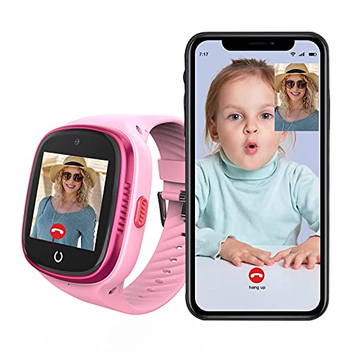 Reloj Inteligente para Niños con Gps 4G Smartwatch Niña con WIFI LBS Impermeable WhatsApp Podómetro Videollamada Chat SOS Posición en Tiempo Real Desactivar en Clase Compatible con Android e IOS