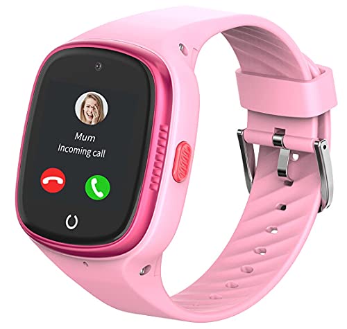 Reloj Inteligente para Niños con Gps 4G Smartwatch Niña con WIFI LBS Impermeable WhatsApp Podómetro Videollamada Chat SOS Posición en Tiempo Real Desactivar en Clase Compatible con Android e IOS