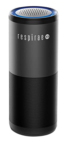 Respirae RES1004XS Purificador de Aire para Vehículos, Purificador con Luz Ultravioleta UV-C y filtro HEPA, eficacia certificada al 99,9% contra patógenos, purificador portable