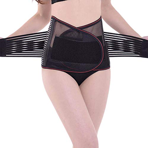 RETYLY Cinturón de Protección Térmica para Mujeres poyo para la Espalda Baja Columna Vertebral Soportes Cinturones Hombre Lumbar Transpirable Corset Ortopedico(L)