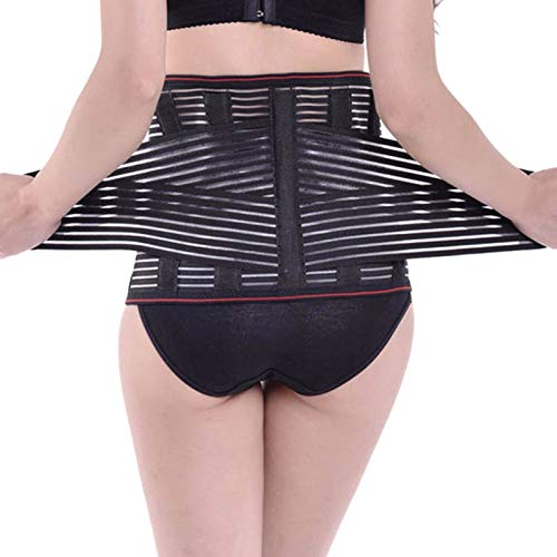 RETYLY Cinturón de Protección Térmica para Mujeres poyo para la Espalda Baja Columna Vertebral Soportes Cinturones Hombre Lumbar Transpirable Corset Ortopedico(L)