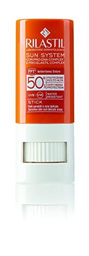 Rilastil Sun System - Stick Fotoprotector Transparente con Spf 50+, Respetuoso con el Medio Ambiente y Resistente al Agua - 8.5 Gramos