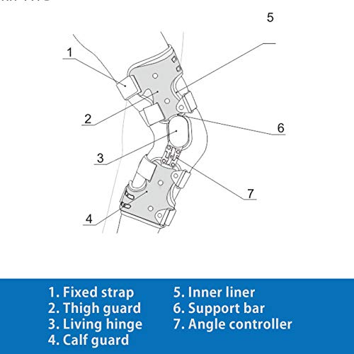 Rodillera cómoda transpirable ajustable articulación de la rodilla férula artritis varo valgo rodillera ortopédica(Izquierda)