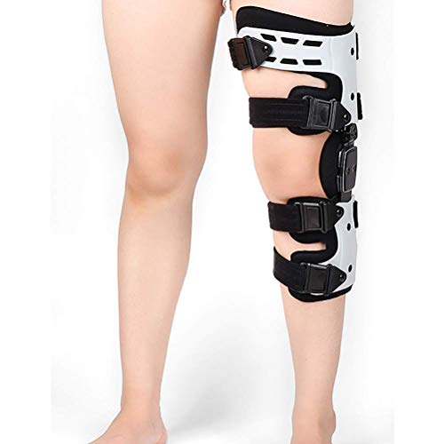 Rodillera ROM con bisagras, soporte de ortesis de rodilla, estabilizador de articulaciones, soporte de rodilla para lesiones de ACL, PCL, MCL o LCL, ayuda a estabilizar la rodilla, tamaño universal de