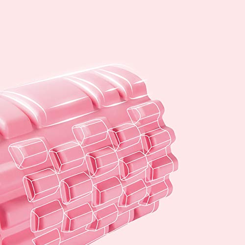 Rodillo de Espuma Foam Roller Rosado Multifunción Masajes Muscular Fitness Pilates Yoga Rollo de Fascia Rodillos de Ejercicio para el Hogar y el Gimnasio Relajar los Músculos de los Tejidos Profundos.