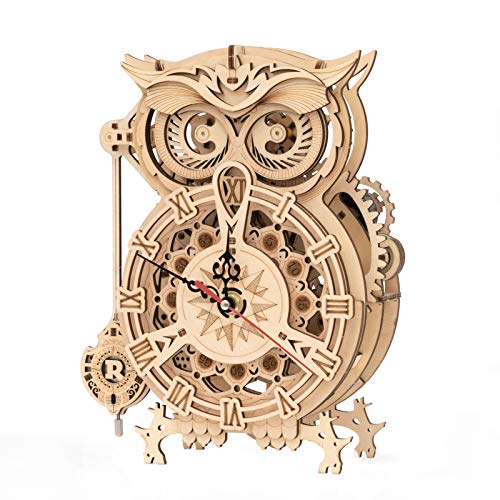 ROKR Owl Clock Puzzle 3D Maqueta Madera | Maquetas para Montar | Maquetas para Construir Adultos