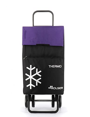 Rolser Carro Termo Fresh MF 4 Ruedas - Negro y Malva