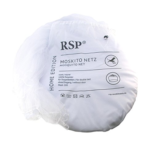 RSP Mosquitera XXL para camas dobles, 15,5 m de circunferencia, 3 m de altura, color blanco