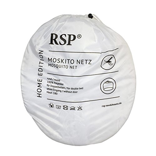 RSP Mosquitera XXL para camas dobles, 15,5 m de circunferencia, 3 m de altura, color blanco