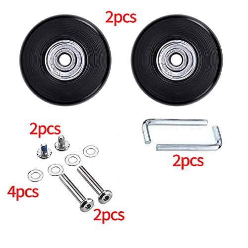 Rueda de Repuesto de Equipaje Ruedas Repuestos para Maletas con Tornillos Llave Rodamientos de Reparación Ruedas para Maleta 50mm