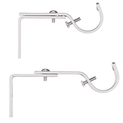 Ruesious Set de 3 Soportes Ajustables de Pared,Ajustable Barra de Cortina Soportes