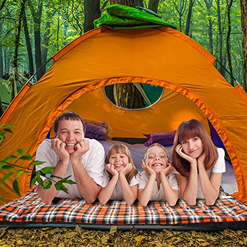 Saco de Dormir Doble de Franela de algodón para Camping, Senderismo o Senderismo. Saco de Dormir Impermeable para 2 Personas, para Adultos o Adolescentes. Camión, Tienda de campaña o Saco de Dormir