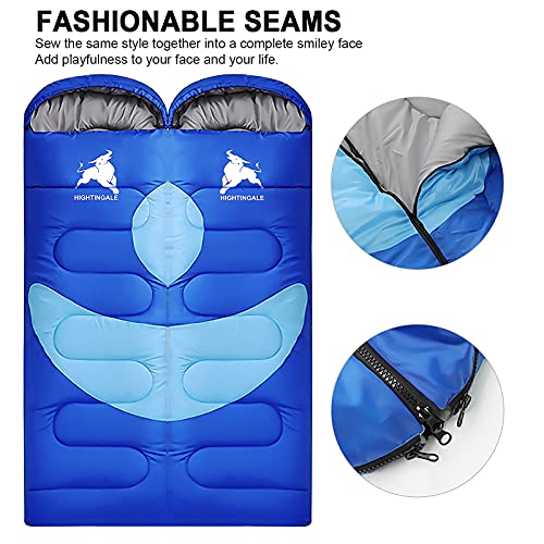 Saco de Dormir para Camping, 3 Estaciones, Impermeable, Ligero, con Bolsa de compresión, Ultraligero y Compacto, Ideal para Senderismo, Senderismo y Camping