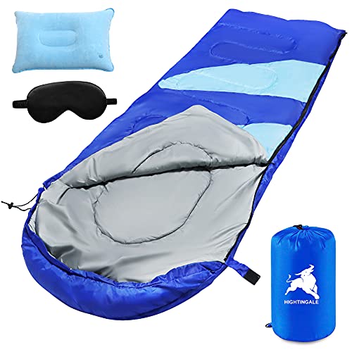 Saco de Dormir para Camping, 3 Estaciones, Impermeable, Ligero, con Bolsa de compresión, Ultraligero y Compacto, Ideal para Senderismo, Senderismo y Camping