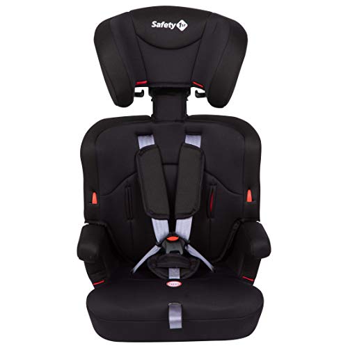 Safety 1st Ever Safe Plus Silla Coche Grupo 1 2 3, Crece con el Niño 9 meses - 12 años (9-36 kg), Con Cojín Reductor Extraíble, Full Black (negro)