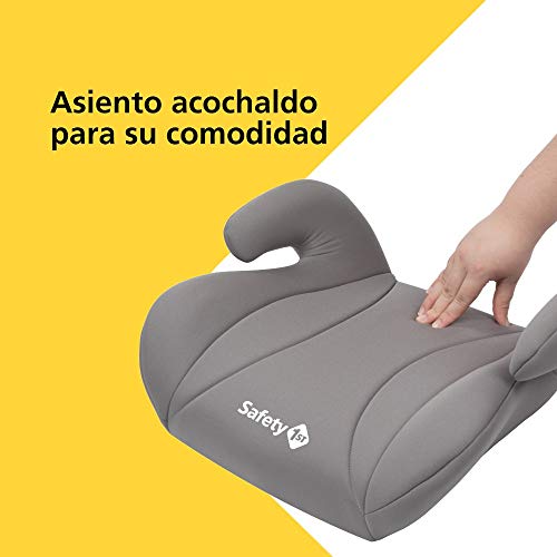 Safety 1st Manga Safe Elevador, Silla de Coche Grupo 3, Alzador para Niños 3-12 años, 15-36 kg, Hot Grey (gris)