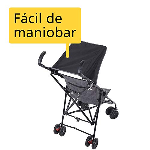 Safety 1st Peps Silla de Paseo ligera pesa solo 4,6 kg, plegable y compacta, Cochecito de viaje, con capota solar, color Black Chic