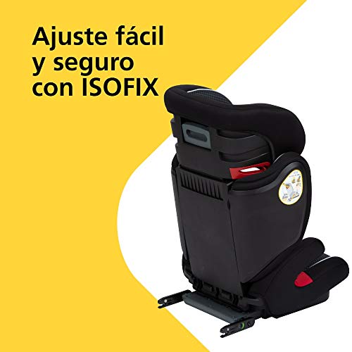 Safety 1st Road Fix Silla Coche Grupo 2 3 ISOFIX, Crece con el Niño 3-12 años (15-36 kg), Protección Lateral Segura, Ajuste Fácil y Seguro, Pixel Black (negro)