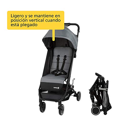 Safety 1st Soko, cochecito plegable pequeño, silla de paseo ligera, para uso desde el nacimiento hasta los 3 años aproximadamente, Black Grey