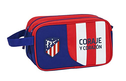 safta 812045518 Neceser, Bolsa de Aseo Adaptable a Carro Atlético de Madrid, Multicolor