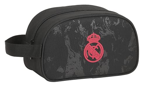 safta 812157248 Neceser, Bolsa de Aseo Adaptable a Carro Real Madrid CF, Negro